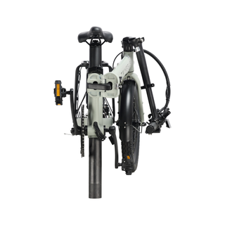 Zusammenklappbares TWHEELS E-Bike City Faltrad mit schwarzem Rahmen.