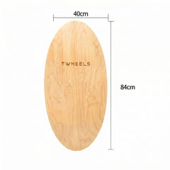 TWHEELS Balance Board Set aus Holz mit Korkrolle und Schutzmatte.