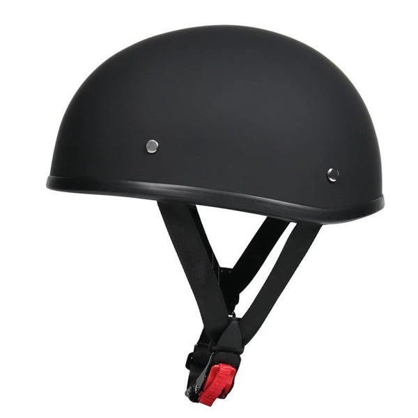 Mattschwarzer TWHEELS Chopper Helm in Seitenansicht