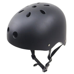 TWHEELS Classic Helm in Schwarz Matt mit Kinnriemen, leicht und sicher.