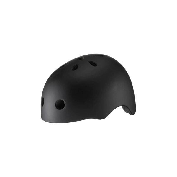 Classic Helm in Schwarz Matt, Seitenansicht vor weissem Hintergrund