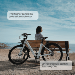 TWHEELS E-Bike City Classic in Schwarz, leise und mühelos durch die Stadt.