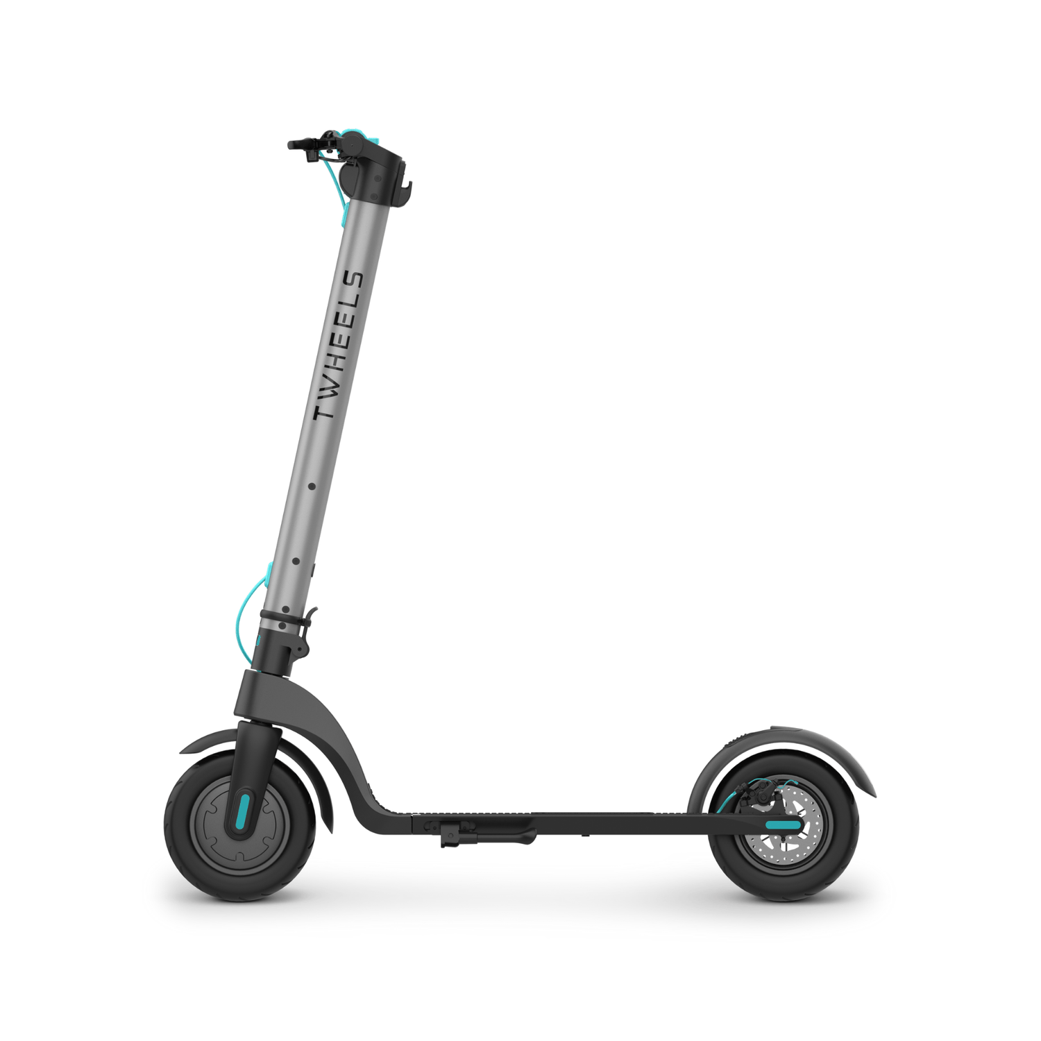 TWHEELS E-Scooter City Trottinett in Schwarz, zusammenklappbar für die Stadt.