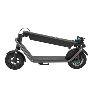 TWHEELS E-Scooter Lite in Schwarz, Lenker und Display, Detailansicht.