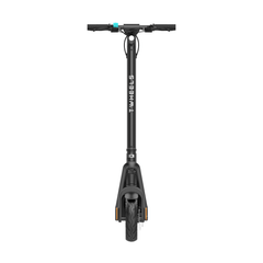TWHEELS E-Scooter Pro in Schwarz, zusammengeklappt für den Transport.