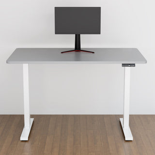 Elektrisch höhenverstellbarer TWHEELS Bürotisch fürs Home-Office.