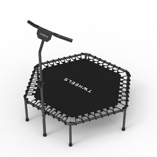 TWHEELS Fitness-Trampolin mit Bungee-Federung, leise und gelenkschonend.