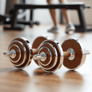 TWHEELS Kurzhanteln in Holzoptik für ein ästhetisches Training.
