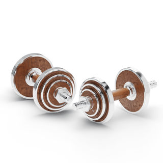 TWHEELS Hantelset in Holzoptik, Design trifft Fitness.