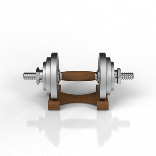 TWHEELS Hantelset in Holzoptik für ein ästhetisches Home-Workout.