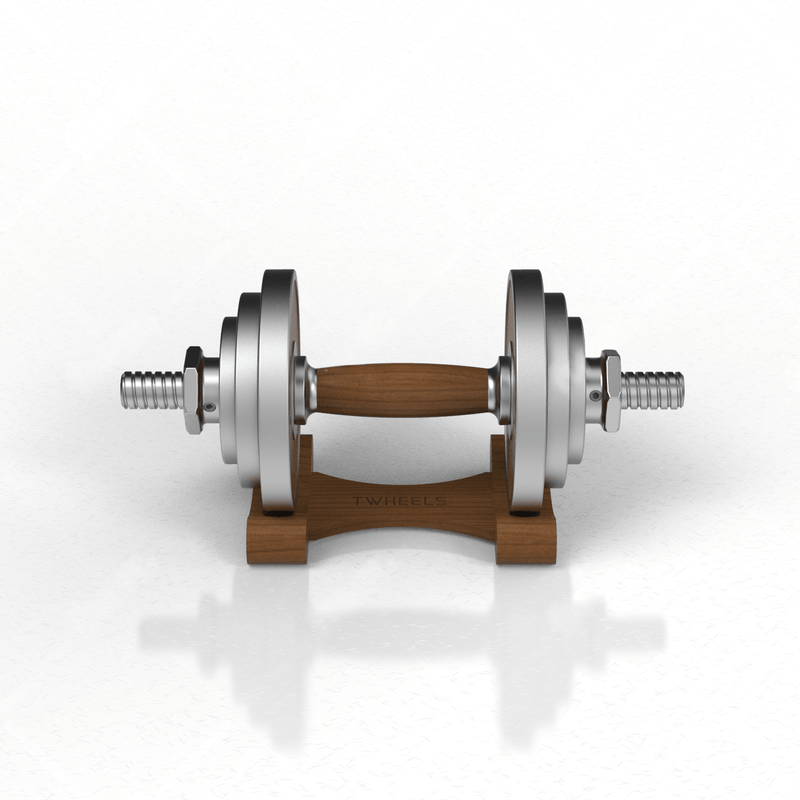 TWHEELS Hantelset in Holzoptik für ein ästhetisches Home-Workout.