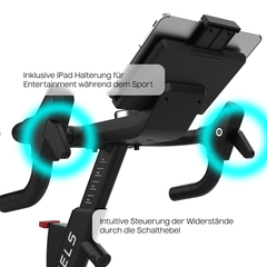 TWHEELS Indoor Bike aus Eichenholz mit SmartNob-Display und Bluetooth.