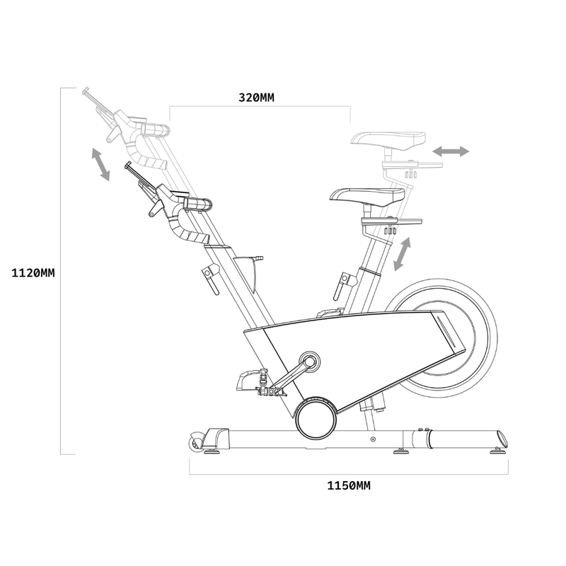 TWHEELS Indoor Bike aus Eichenholz für ruhiges, gelenkschonendes Training.