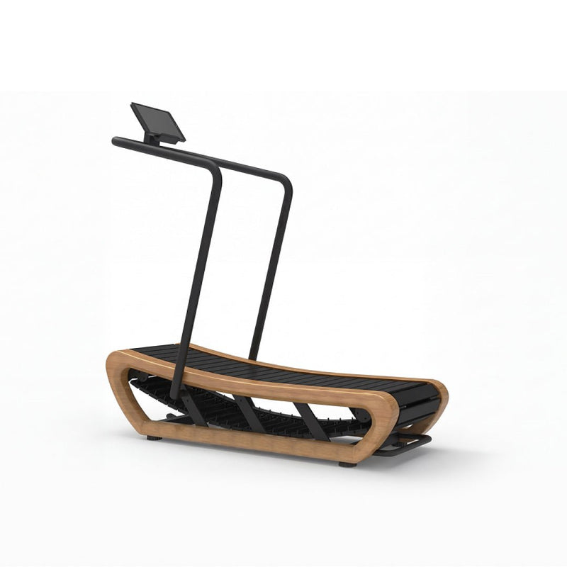 TWHEELS Sprinting Machine aus Eichenholz mit gebogener Lauffläche, motorlos.