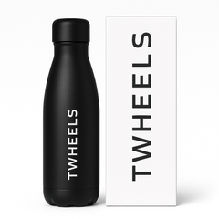 Doppelwandig isolierte TWHEELS Edelstahl-Trinkflasche, 500 ml.