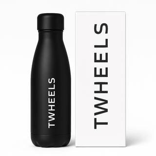 Doppelwandig isolierte TWHEELS Edelstahl-Trinkflasche, 500 ml.