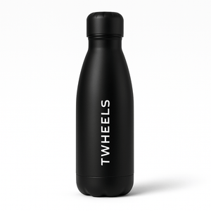 TWHEELS Edelstahl-Trinkflasche 500 ml, auslaufsicher und isoliert.