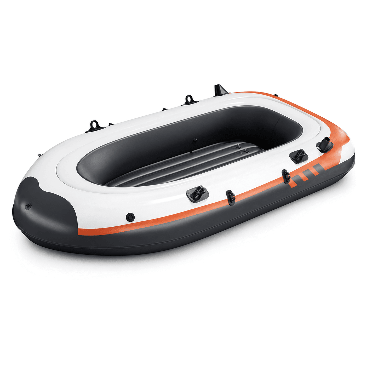 Aufblasbares TWHEELS Schlauchboot für 3 Personen auf weissem Hintergrund