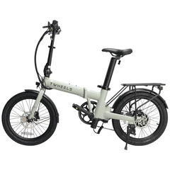 TWHEELS E-Bike City Faltrad, elektrisches Klapprad fürs Pendeln, Studioaufnahme.