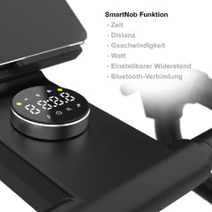 Hometrainer Indoor Bike von TWHEELS aus Eichenholz, hochwertiges Home-Gym-Design.