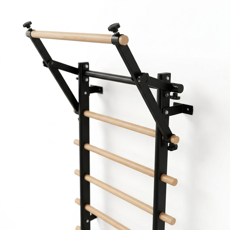 TWHEELS Sprossenwand mit Pull Up und Dip Bar