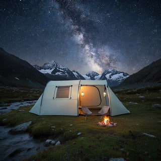 Tunnelzelt Camping von TWHEELS, kompakt verpackt und einfach zu transportieren
