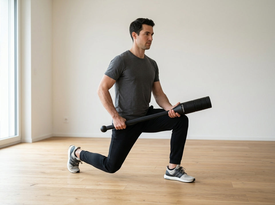 Ausfallschritt mit Rotation (Side-Load Lunge): Endposition