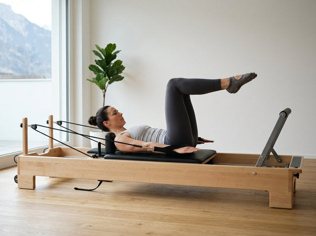 Die Hundert (The Hundred) auf dem Pilates Reformer aus Ahornholz (faltbar) - TWHEELS